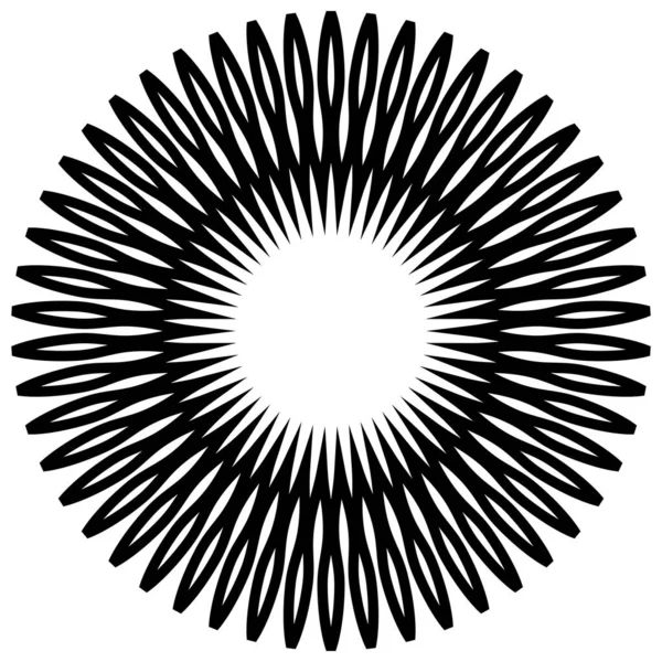 Сплеск Сонячних Променів Символ Радіальні Промені Заходу Сонця Векторні Ілюстрації — стоковий вектор