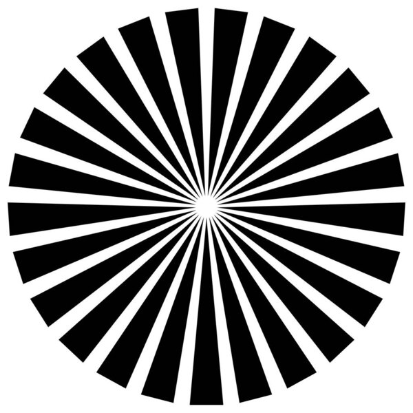 Sunburst starburst Rays, radial beams circle design element. Vector illustration