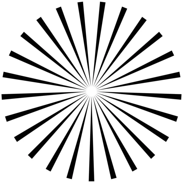 Сонячний Спалах Промені Радіальні Промені Коло Елемент Дизайну Векторні Ілюстрації — стоковий вектор
