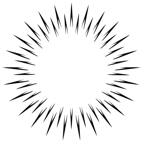 Абстрактне Коло Логотипом Елемента Дизайну Шипів Векторна Ілюстрація — стоковий вектор