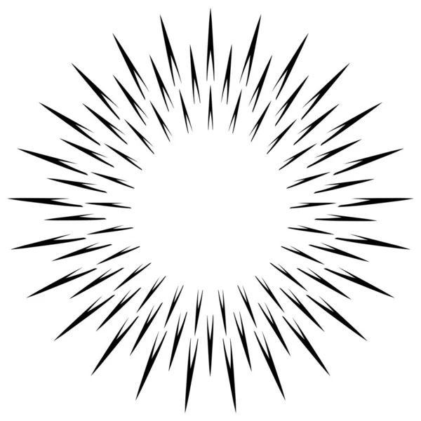 Абстрактне Коло Логотипом Елемента Дизайну Шипів Векторна Ілюстрація — стоковий вектор