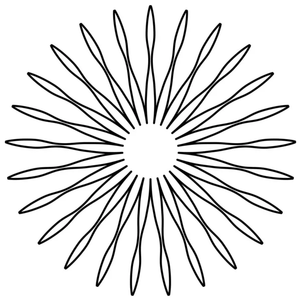 Flor Geométrica Logotipo Elemento Design Gráfico Estrela Ilustração Vetorial —  Vetores de Stock