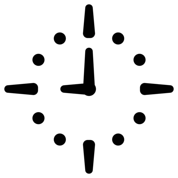 Analog Clock Icon Symbol Vector Illustration — Stock Vector