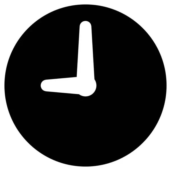 Klocka Ikonen Symbol Vektorillustration — Stock vektor