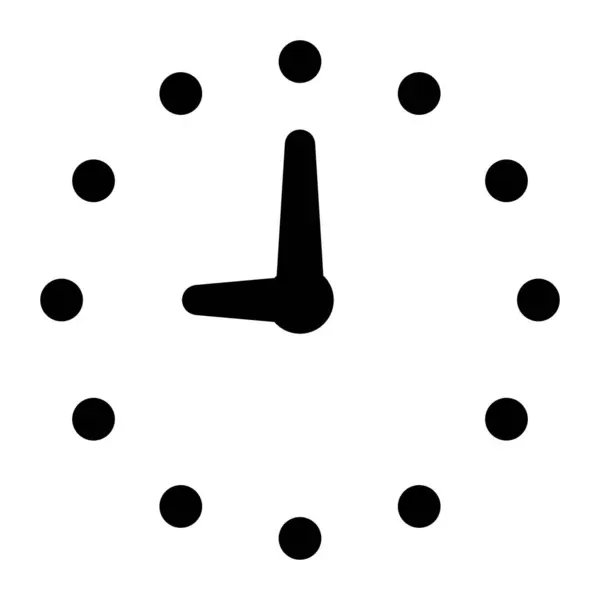 Símbolo Ícone Relógio Analógico Ilustração Vetorial — Vetor de Stock