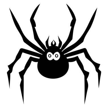 Cadılar Bayramı çizgi romanındaki örümcek silueti. Vektör illüstrasyonu