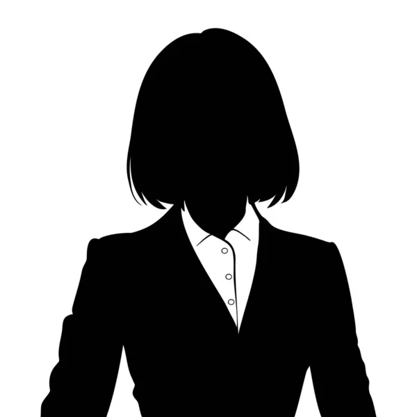 Symbole Silhouette Femme Affaires Illustration Vectorielle — Image vectorielle