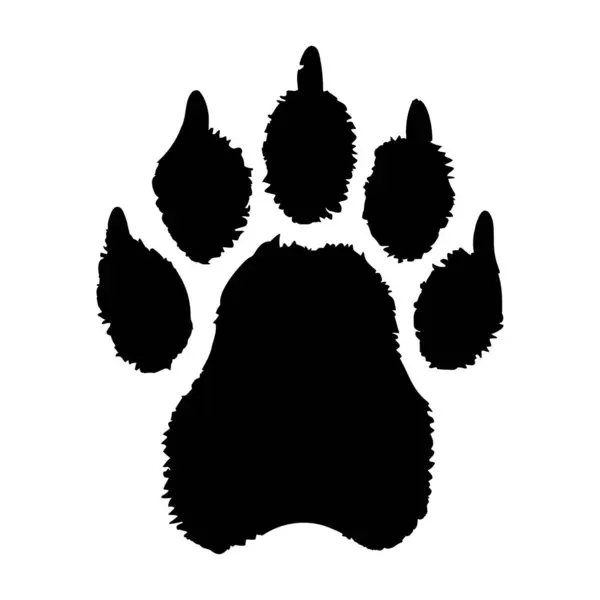 Symbol Für Tierische Pfote Drucken Vektorillustration — Stockvektor