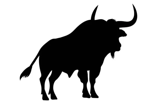 Buffalo Silhouette Vector Illustration — Stock Vector