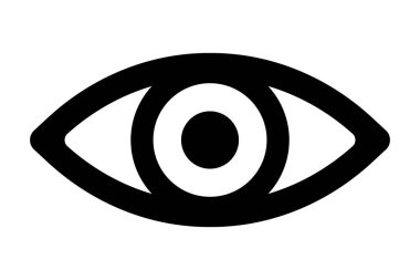 İnsan gözü simgesi. vektör illüstrasyonu