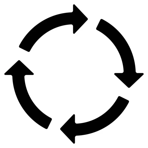 Kreisförmiges Pfeilsymbol Zyklus Wiederaufnahme Wiederholungskonzept Vektorillustration — Stockvektor