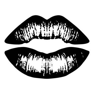 Ruj izi simgesi simgesi. Vektör illüstrasyonu