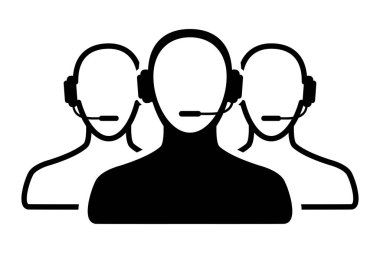 Müşteri Hizmetleri Simgesini ara. Vektör illüstrasyonu