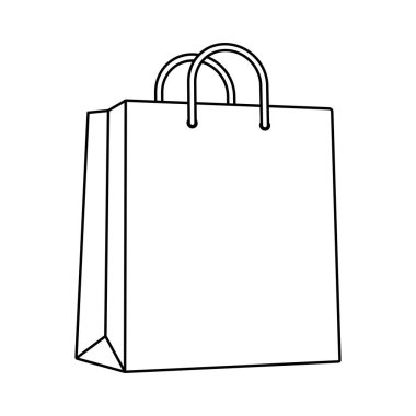 Alışveriş torbası modeli. Vektör illüstrasyonu