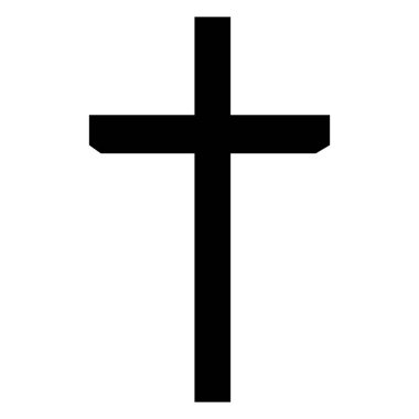 Hristiyan haç sembolü simgesi. vektör illüstrasyonu