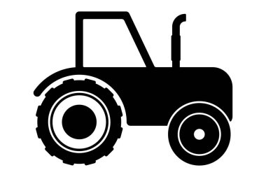Traktör simgesi. Düz vektör illüstrasyonu