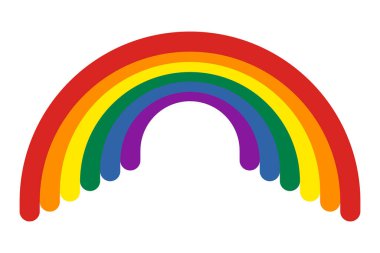 Gökkuşağı gurur simgesi LGBT. Düz vektör illüstrasyonu
