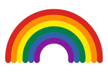 Gökkuşağı gurur simgesi LGBT. Düz vektör illüstrasyonu