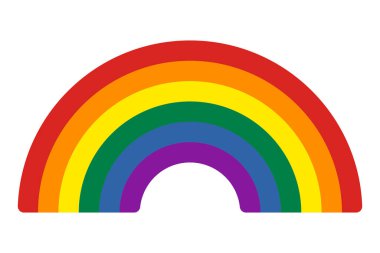 Gökkuşağı gurur simgesi LGBT. Düz vektör illüstrasyonu
