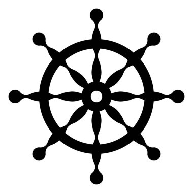 Dümen dümeni izole edildi. Vektör illüstrasyonu