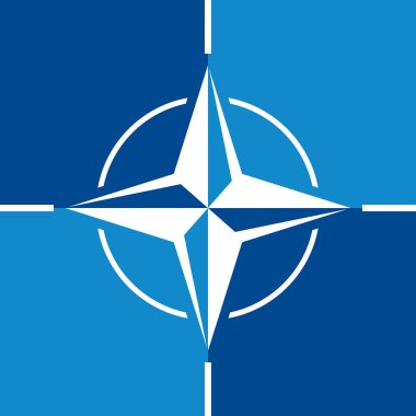 NATO veya Kuzey Atlantik Antlaşma Örgütü logosu sembolü. Vektör illüstrasyonu