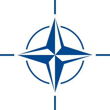 NATO veya Kuzey Atlantik Antlaşma Örgütü logosu sembolü. Vektör illüstrasyonu