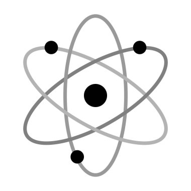 Atom simgesi klipsleme sanatı. vektör illüstrasyonu