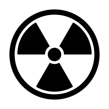 Radyoaktif simge sembolü. Vektör illüstrasyonu