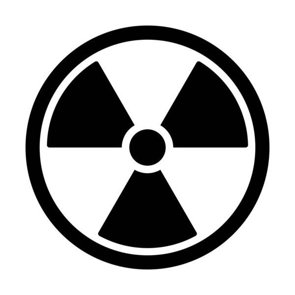 Radioactive icon symbol. Vector illustration
