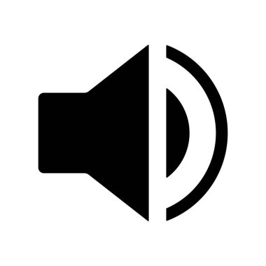 Ses hoparlörü sesi simgesi. vektör illüstrasyonu