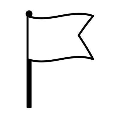 Bayrak simgesi. Vektör illüstrasyonu