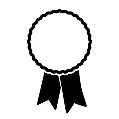 Kurdele ikon şablonlu rozet. vektör illüstrasyonu