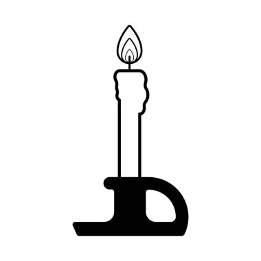 Mum vektör resimli geleneksel mum tutucu