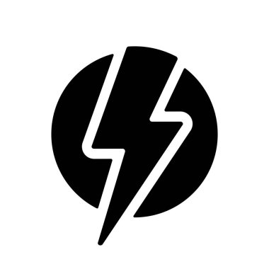 Şimşek Yıldırımı simgesi logo vektör çizimi