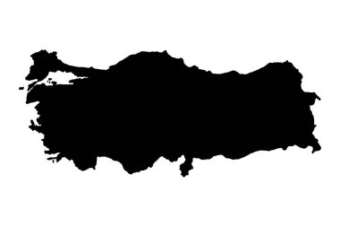 Türkiye haritası siluet vektör çizimi