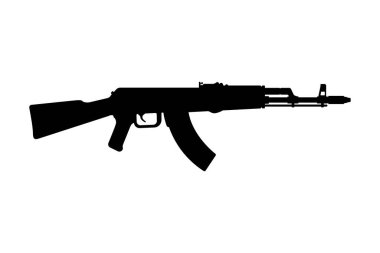 Kalaşnikov Saldırı Tüfeği silüeti çizimi