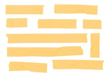 Beyaz arka planda izole edilmiş turuncu boş bant etiketi. Şablonu düzenle