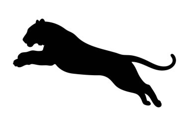 Kaplan zıplayan siluet simgesi