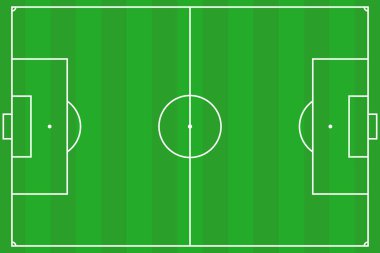 Futbol sahası futbol sahası saha düzenleme simgesi illüstrasyonu