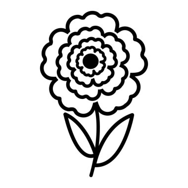 Çiçek çizgisi sanat minimalist ana hatları klip sanat illüstrasyonu