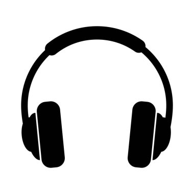 Kulaklık simgesi vektör illüstrasyonu