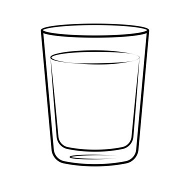 Bir bardak su hattı çizimi