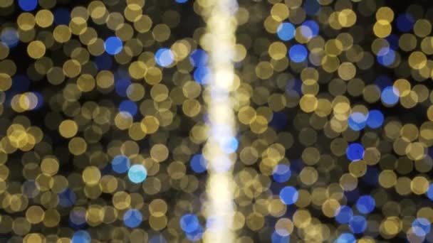 Украшение Рождественские Праздники Новым Годом Шинный Синий Желтый Мигалки Мягкой — стоковое видео