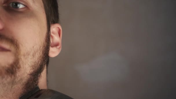 Afeitar Cara Máquina Afeitar Eléctrica Corte Rastrojo Facial Por Afeitadora — Vídeo de stock