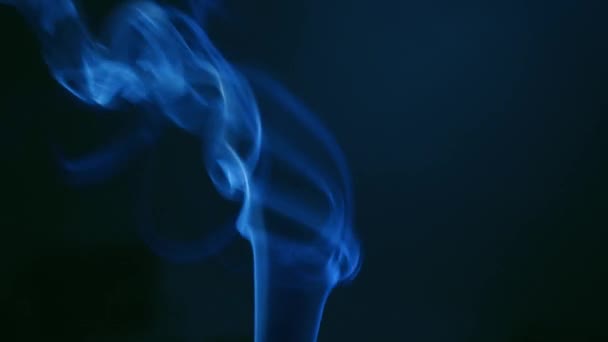 Thin Stream Smoke Extinguished Scented Candle Meditation Semi Dark Studio — Wideo stockowe