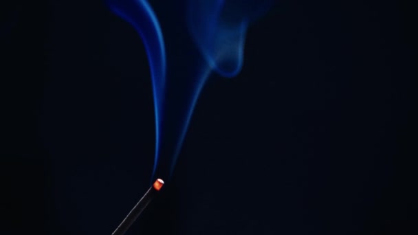 Aromatherapy Burning Incense Stick Close Indian Incense Sticks Meditation Spa — Stockvideo