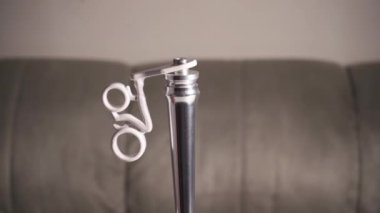 Cooking hookah. Step by step. A hookah man collects a hookah piece by piece in a hookah bar