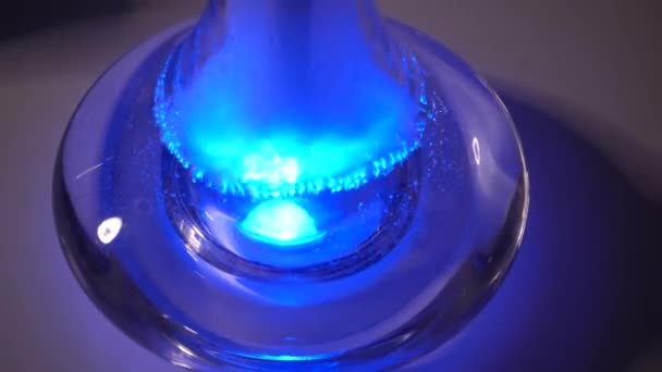 Flask Hookah Led Backlight Smoke Air Bubbles Water Night Smoking — 图库视频影像