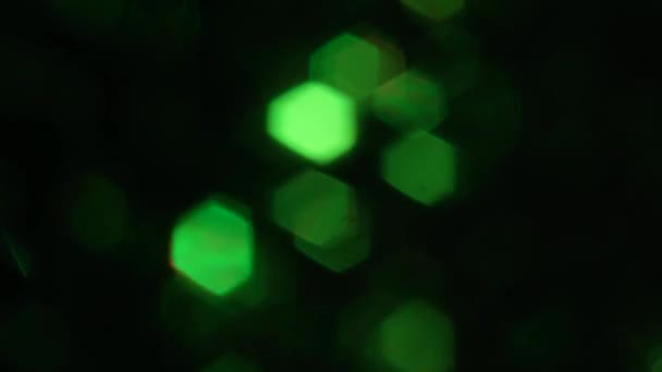 Particles Natural Organic Green Dust Floating Black Background Dynamic Dust — Videoclip de stoc