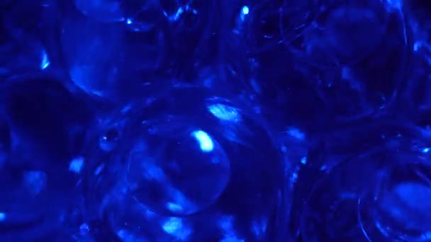 Water Color Gel Balls Super Macro Bubbles Slow Motion Bubbles — Vídeo de Stock